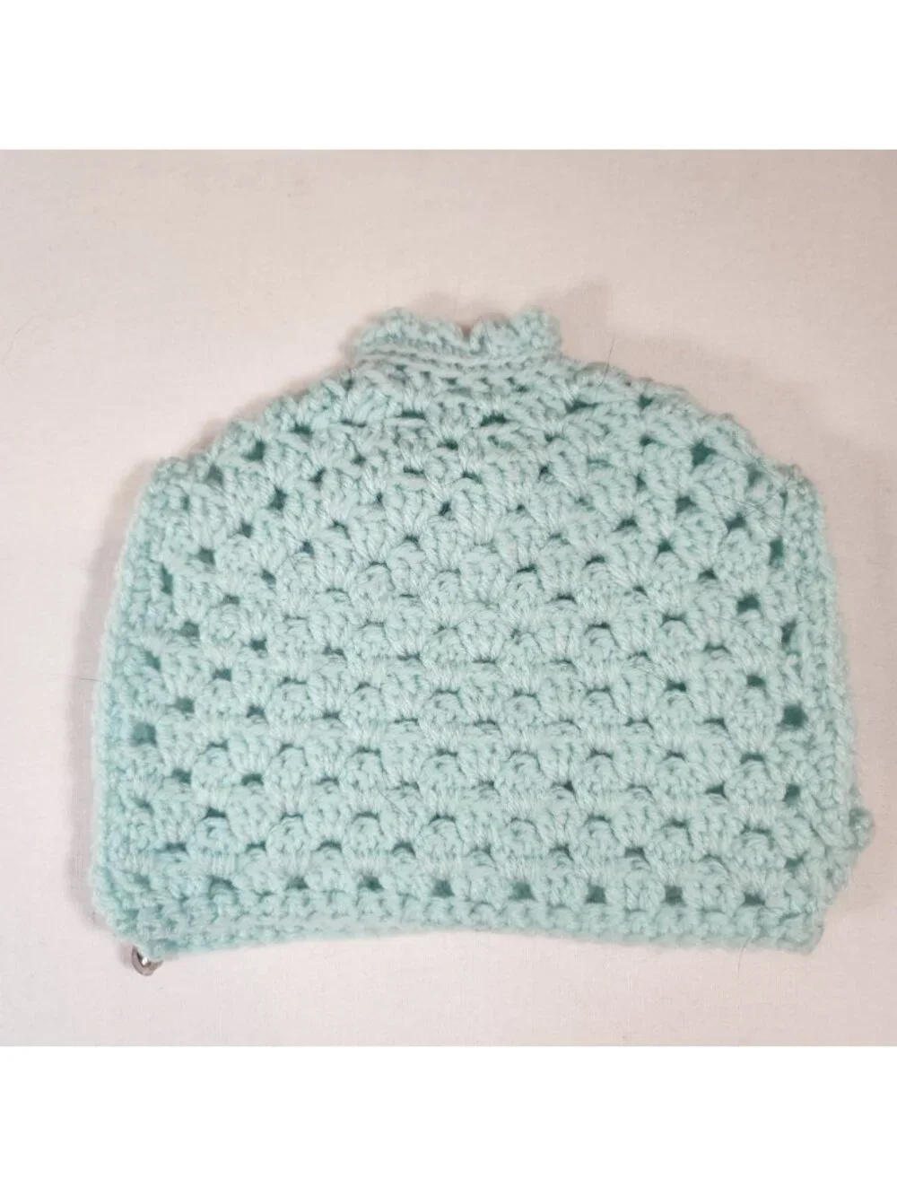 Handmade Crochet Tea Cozy seafoam Granny Stitch Vintage Style Cottagecore
